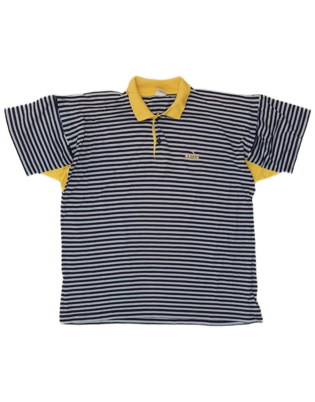Diadora herre poloshirt IT 48 Lille blå stribet