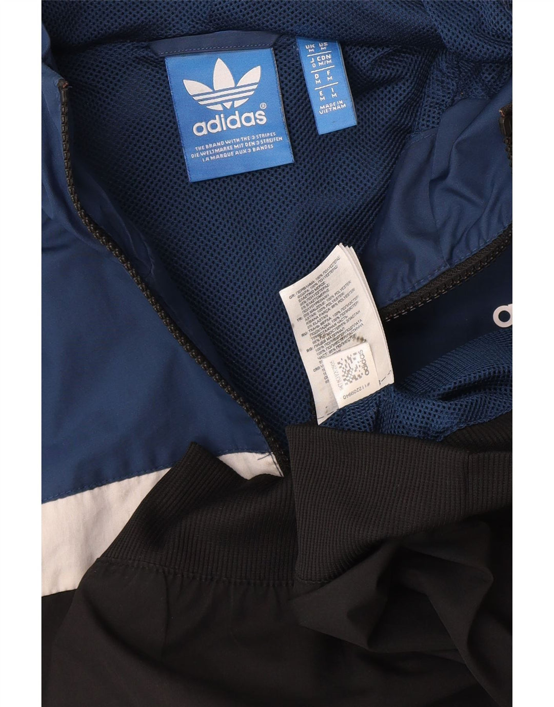 Adidas Træningsdragt med hætte til mænd Topjakke Medium Blue Colourblock Polyester
