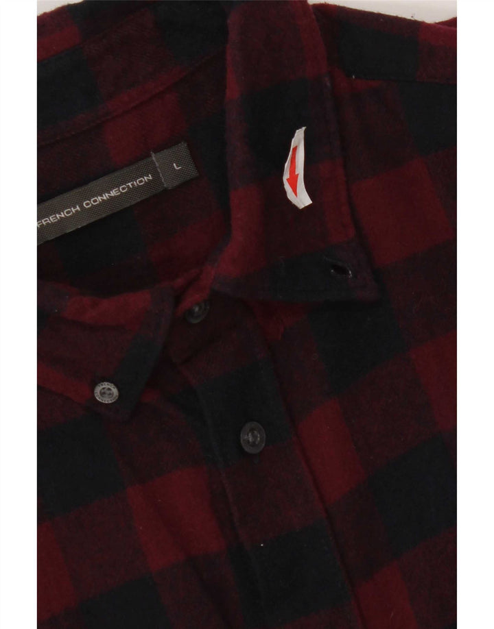 French Connection Herre Flanellskjorte Stor Rød Gingham