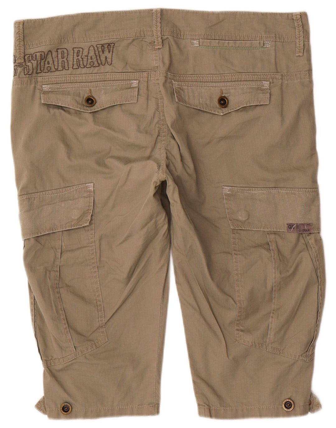 G-Star Herre Cargo Bermuda Shorts Large W34 Beige Bomuld