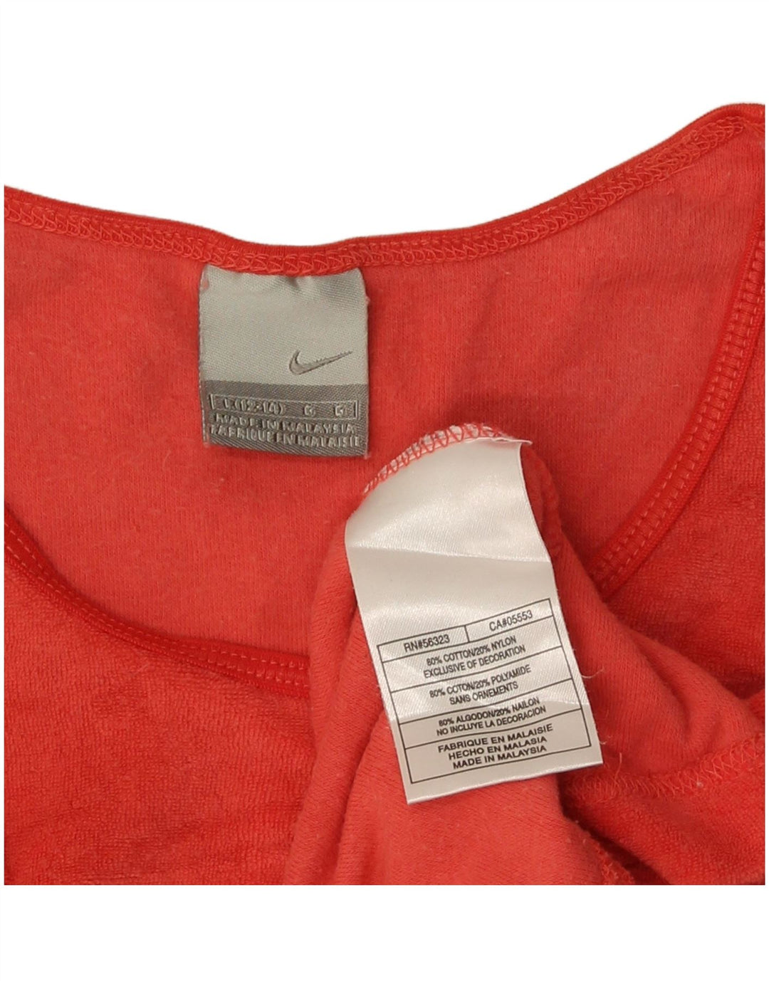Nike Damevest Top US 12/14 Large Red Bomuld