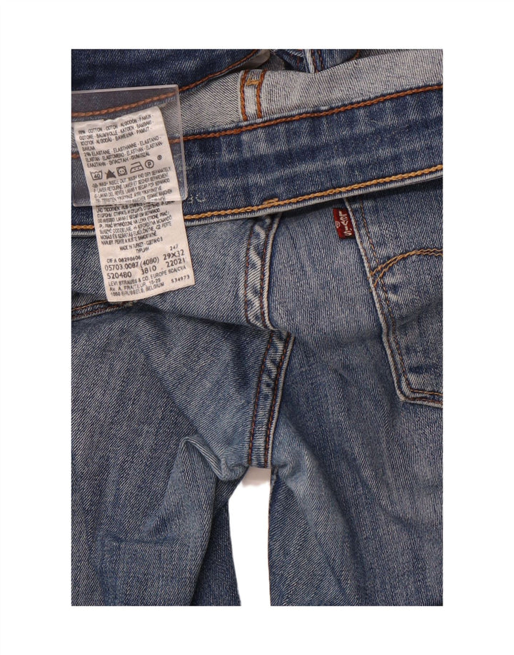 LEVI'S Womens Skinny Jeans W29 L32 Navy Blue Cotton