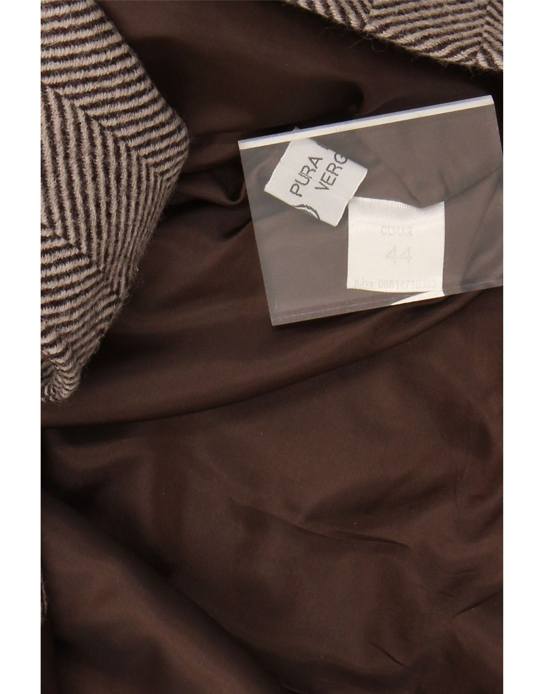 Vintage overfrakke til kvinder IT 44 Mellembrun Chevronuld