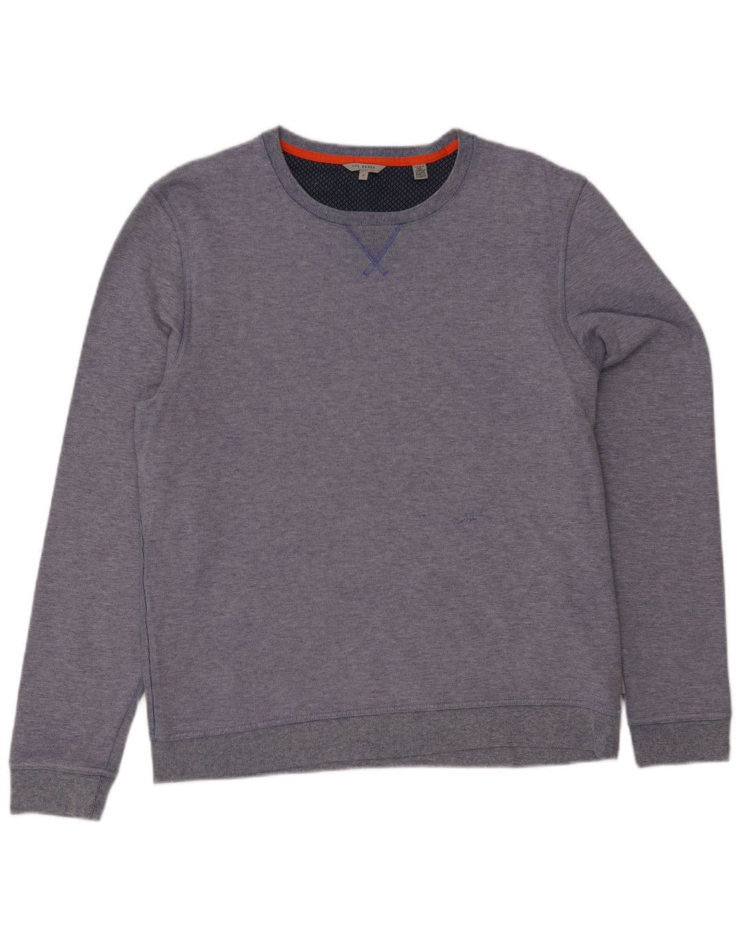 TED BAKER Dame Sweatshirt Jumper Størrelse 6 2XL Blå Bomuld