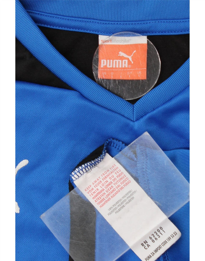 Puma Herre Sweatshirt Jumper Large Blue Colourblock Polyester