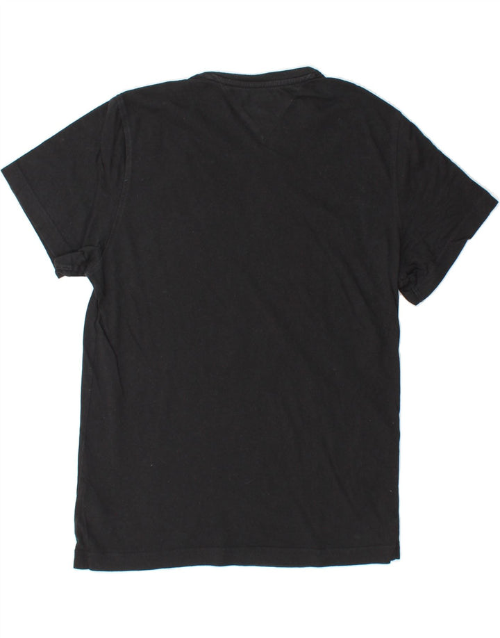 TOMMY HILFIGER Mens T-Shirt Top Small Black Cotton Vintage Tommy Hilfiger and Second-Hand Tommy Hilfiger from Messina Hembry 
