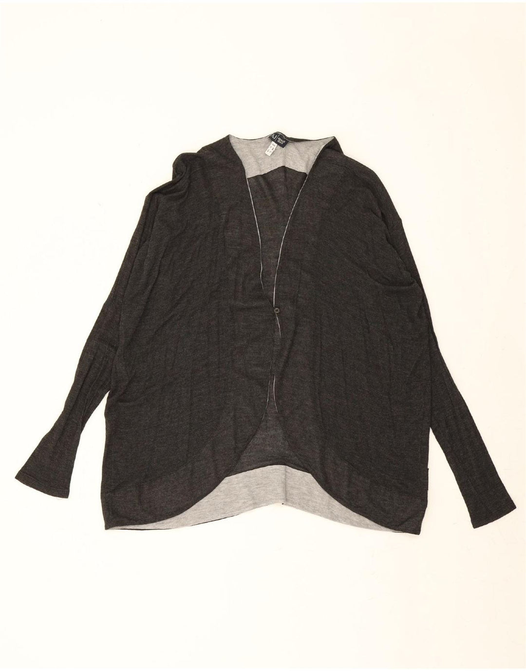 ARMANI JEANS Womens Cardigan Sweater EU 44 XL Grey Cotton Vintage Armani Jeans and Second-Hand Armani Jeans from Messina Hembry 