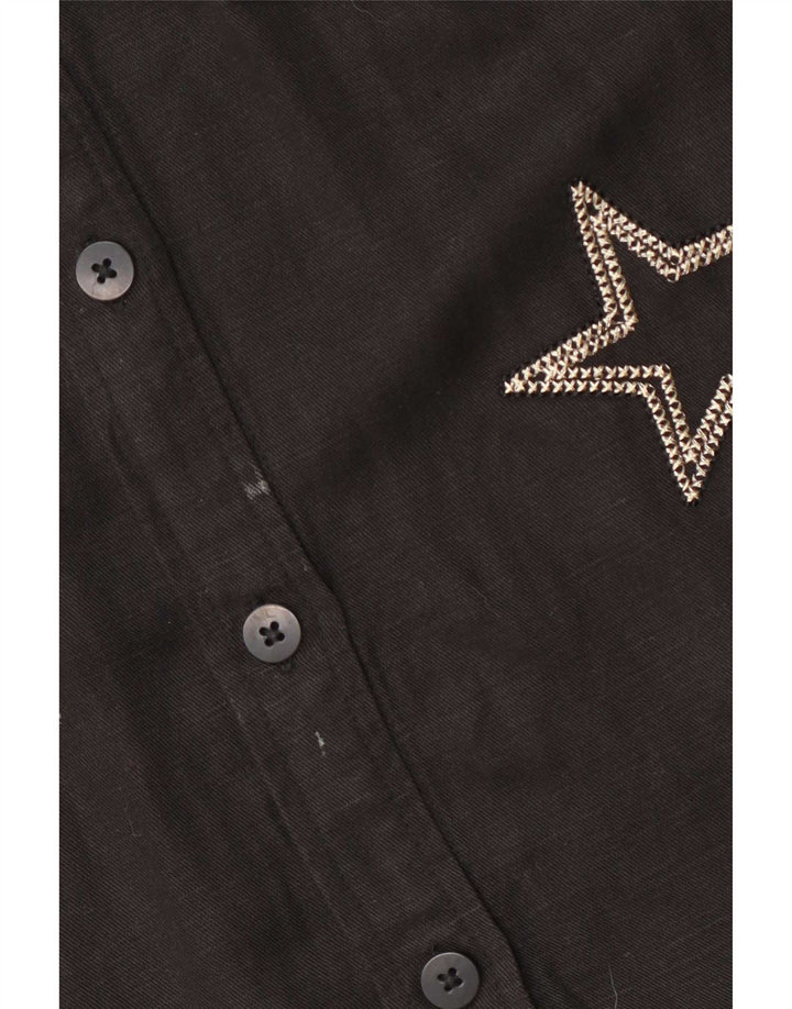 Rails Dame grafisk skjorte UK 16 Large Black Lyocell