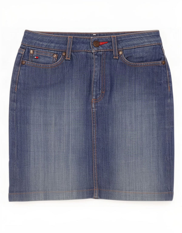 Tommy Hilfiger Dame Denim Nederdel US 4 Small W26 Blue Cotton