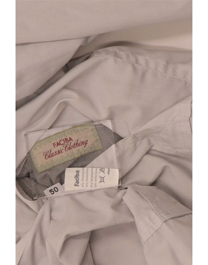 Faciba Herre Militær Vendbar Jakke IT 50 Stor Hvid Polyester