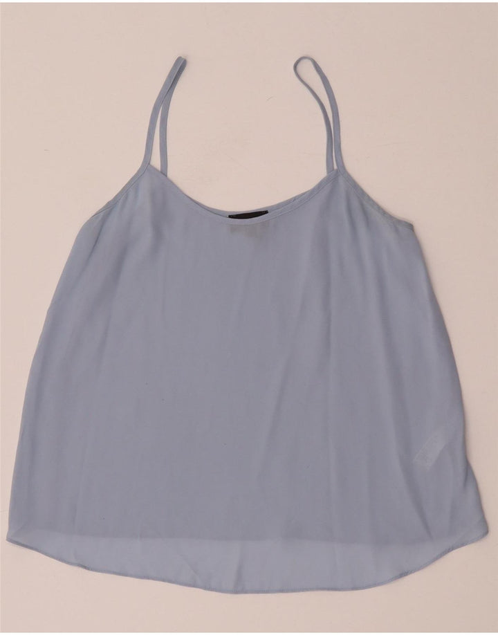 Topshop Dame Oversized Cami Top UK 8 Small Blue Polyester