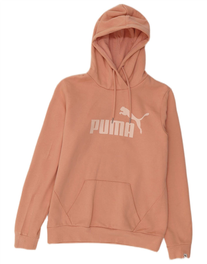 Puma Graphic Hoodie Jumper UK 12 Medium Pink Polyester
