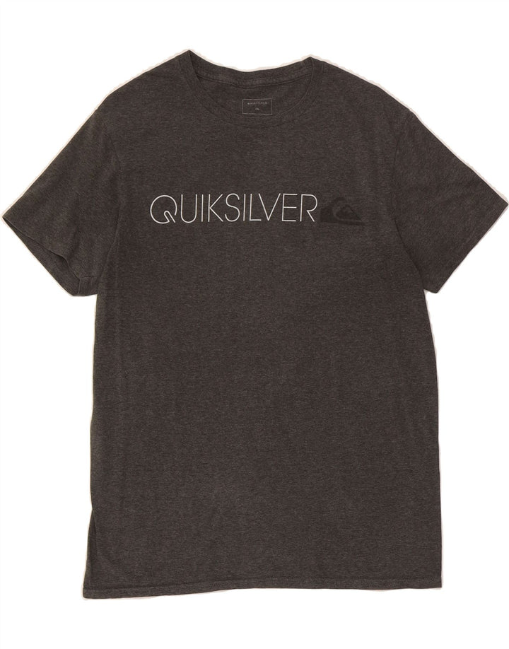 QUIKSILVER Mens Graphic T-Shirt Top Medium Grey Vintage Quiksilver and Second-Hand Quiksilver from Messina Hembry 
