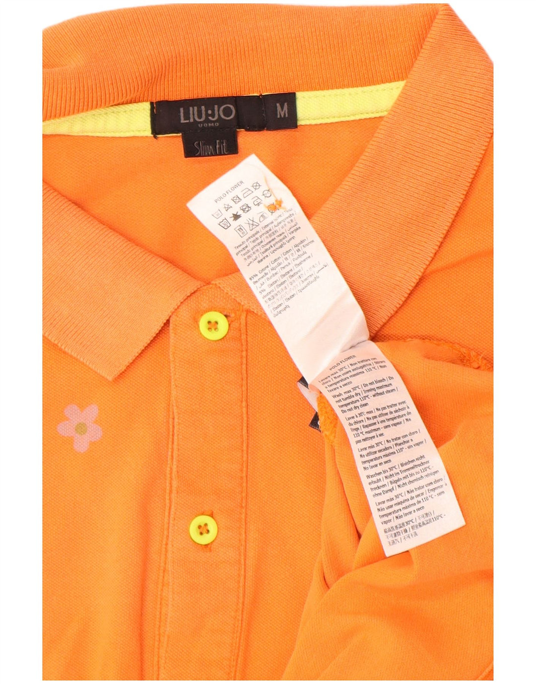 Liu Jo Herre Slim Fit Polo Shirt Medium Orange Bomuld
