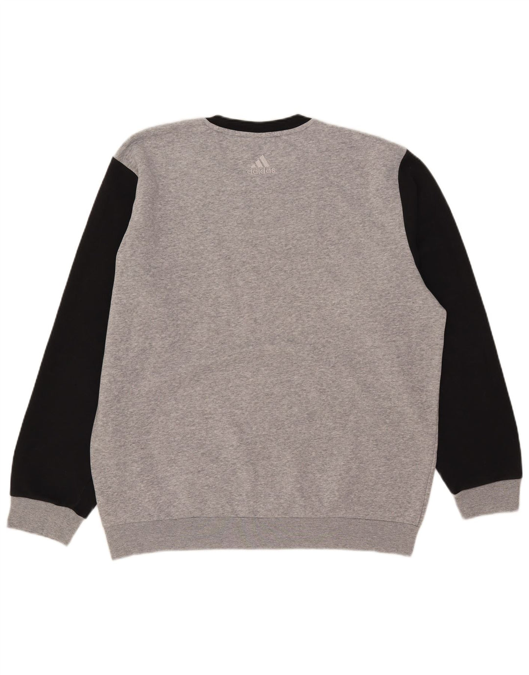 Adidas grafisk sweatshirt til mænd, stor grå farveblok