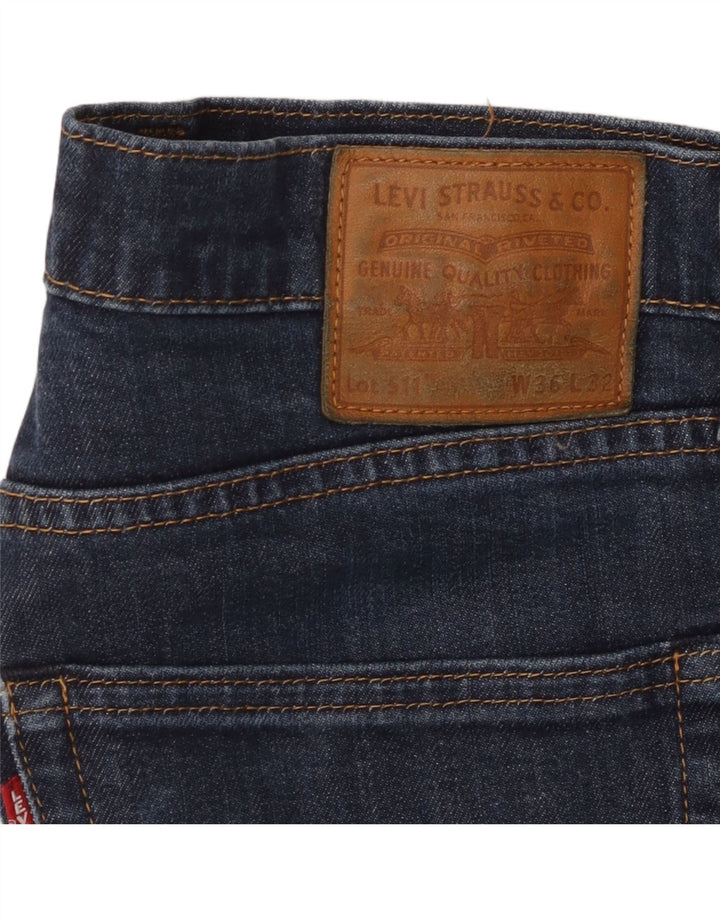 LEVI'S Herre 511 tilspidsede jeans W36 L32 blå bomuld