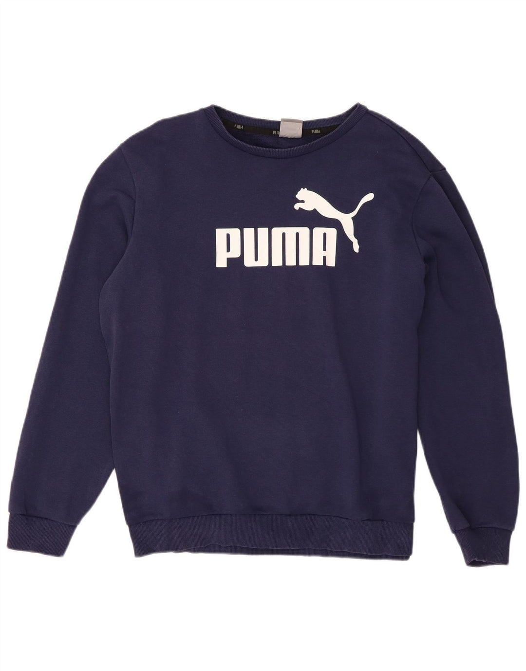 Puma Herre Grafisk Sweatshirt Jumper Stor Marineblå Bomuld