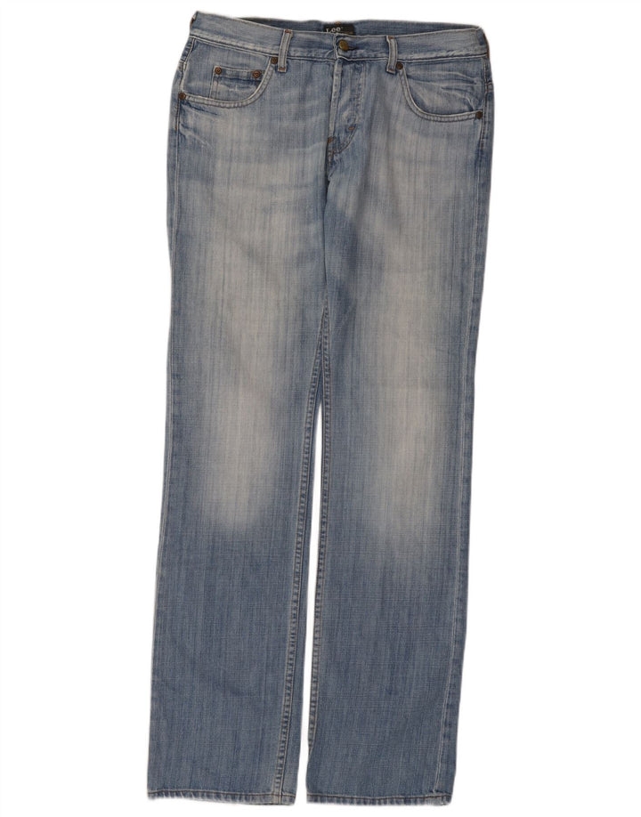 Lee Herre Knox Straight Jeans W33 L34 Blå Bomuld