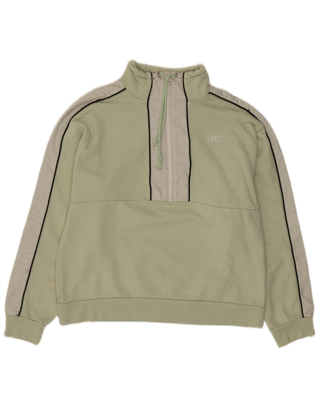 Levi's Sweatshirt med lynlås til kvinder DK 14 Medium Green Colourblock