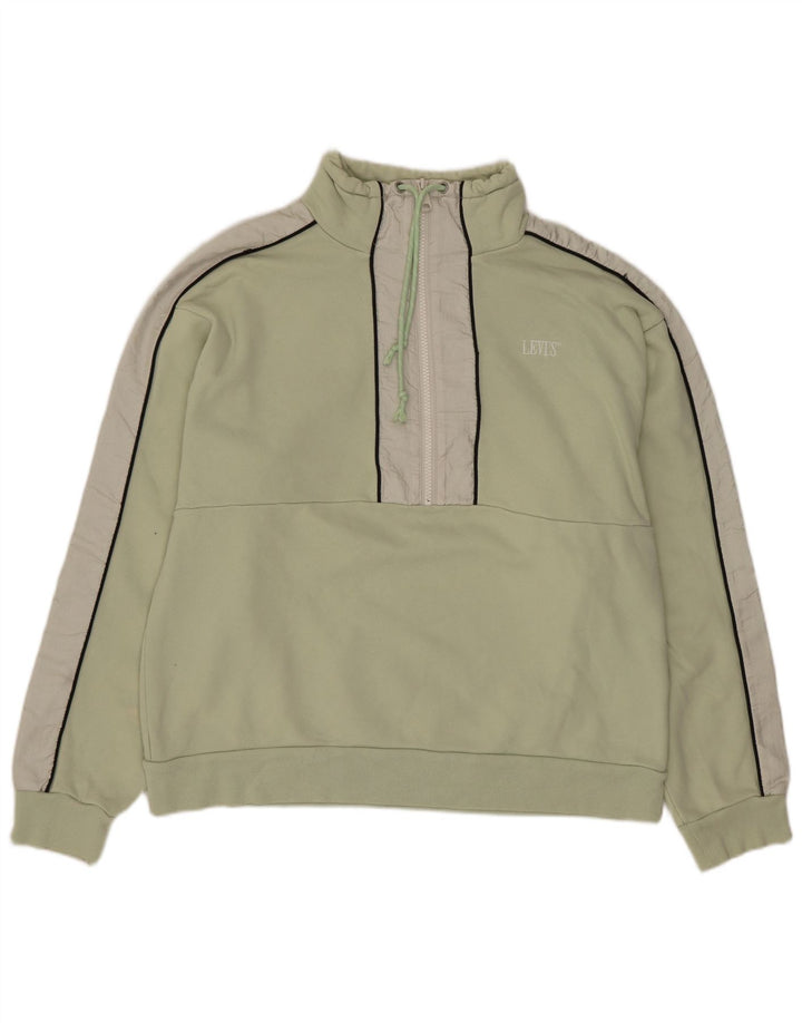 Levi's Sweatshirt med lynlås til kvinder DK 14 Medium Green Colourblock