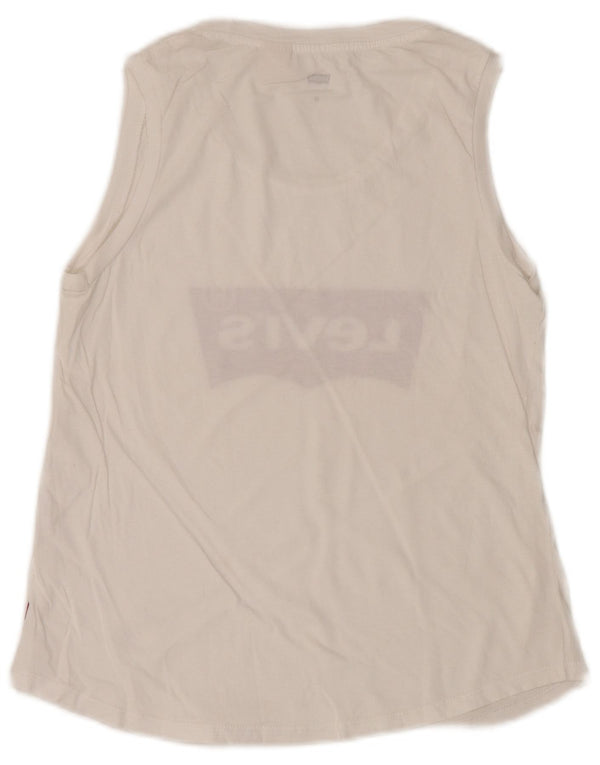 Levi's Dame Loose Fit Grafisk Vest Top UK 6 XS Hvid