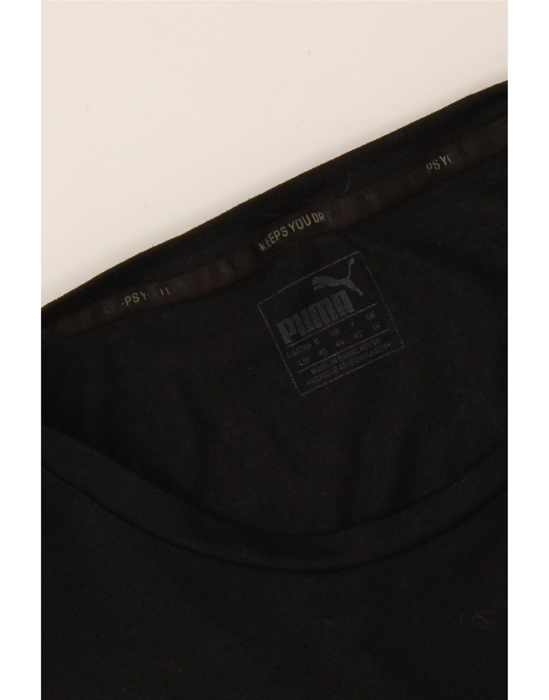 PUMA Womens Graphic T-Shirt Top UK 14 Large Black Vintage Puma and Second-Hand Puma from Messina Hembry 
