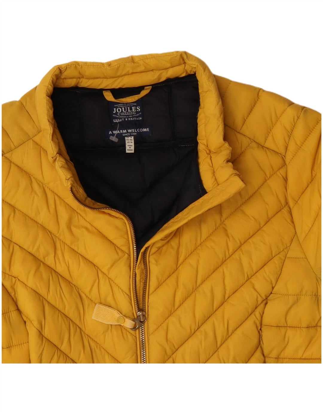 JOULES Polstret jakke til kvinder UK 18 XL Gul polyamid