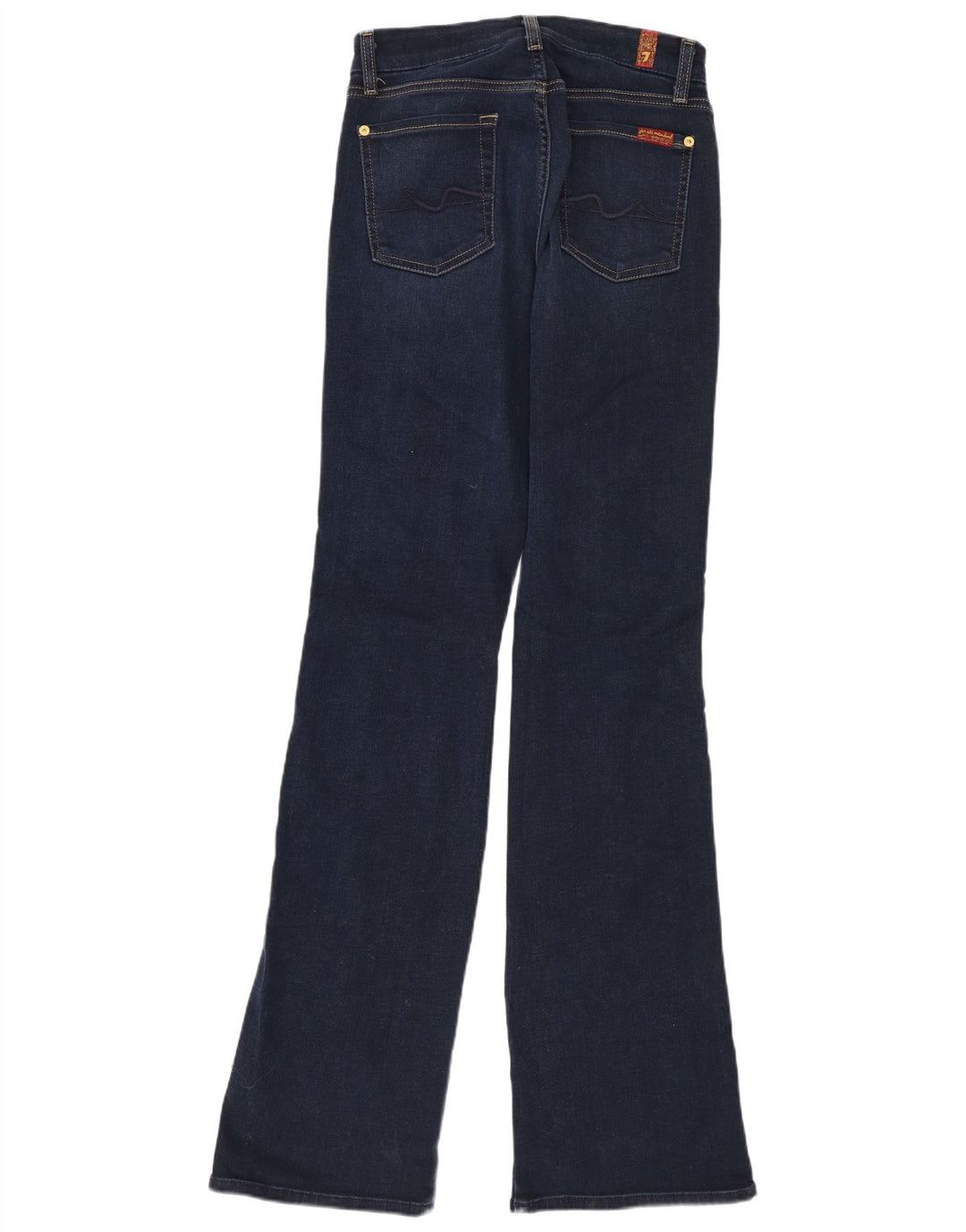 7 For All Mankind Dame Bootcut Jeans W26 L33 Marineblå Bomuld