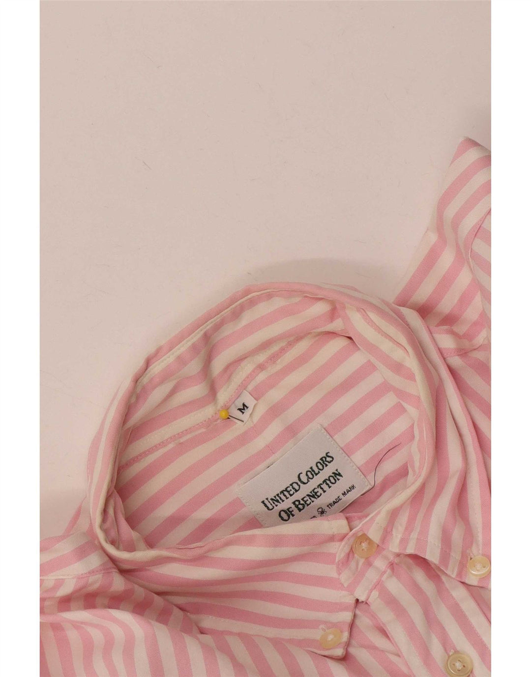 Benetton Herreskjorte Medium Pink Nålestribe