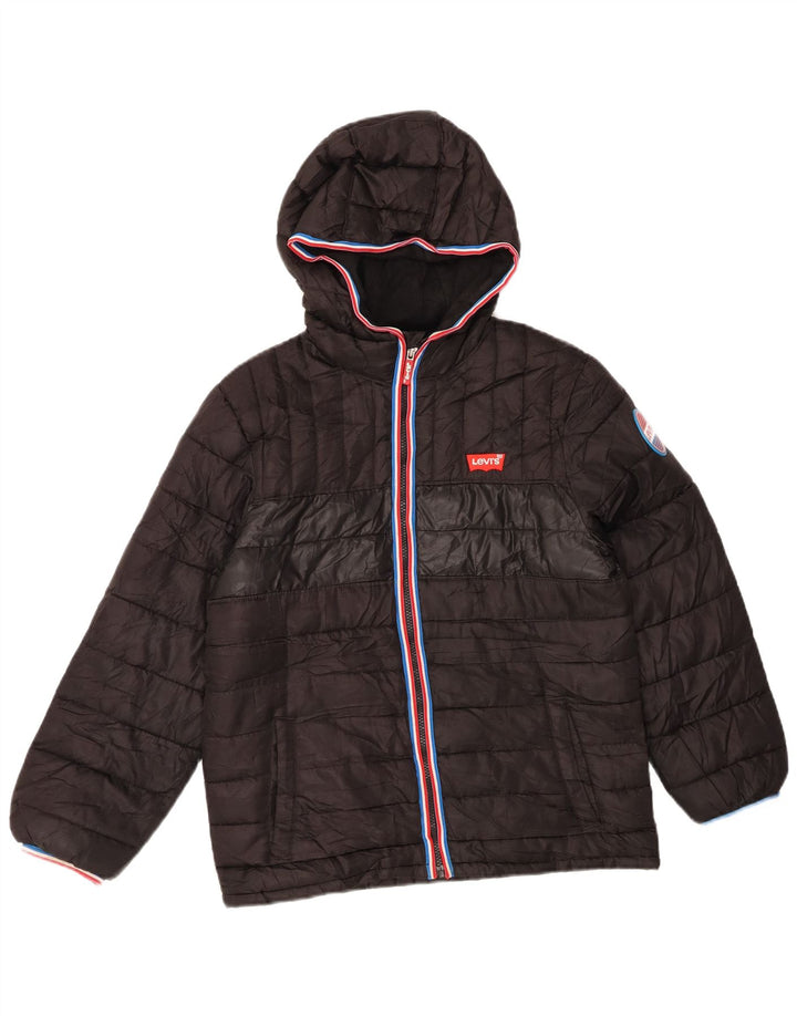 LEVI'S Boys Hooded Padded Jacket 15-16 Years Black