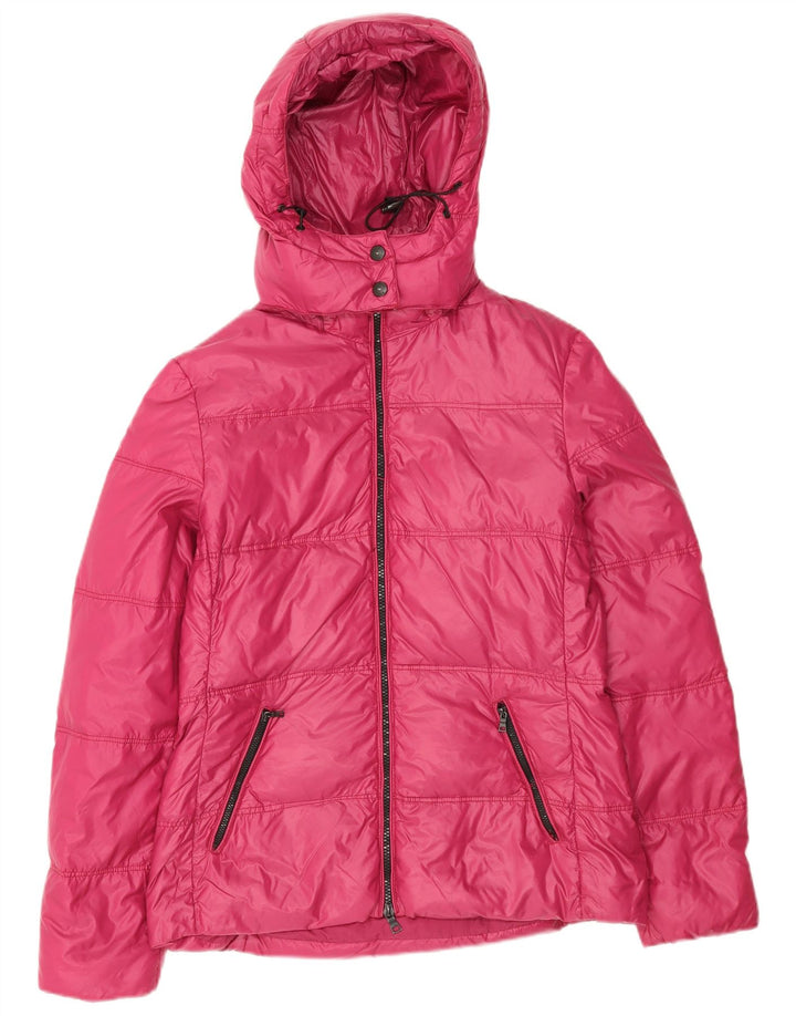 Best Company Dame Hætte Polstret Jakke UK 16 Large Pink Polyamid