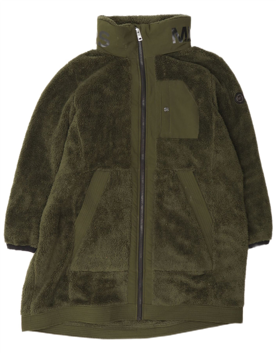 Michael Kors Fleeceoverfrakke til kvinder UK 20 2XL Grøn Polyester