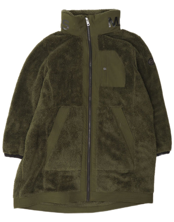 Michael Kors Fleeceoverfrakke til kvinder UK 20 2XL Grøn Polyester