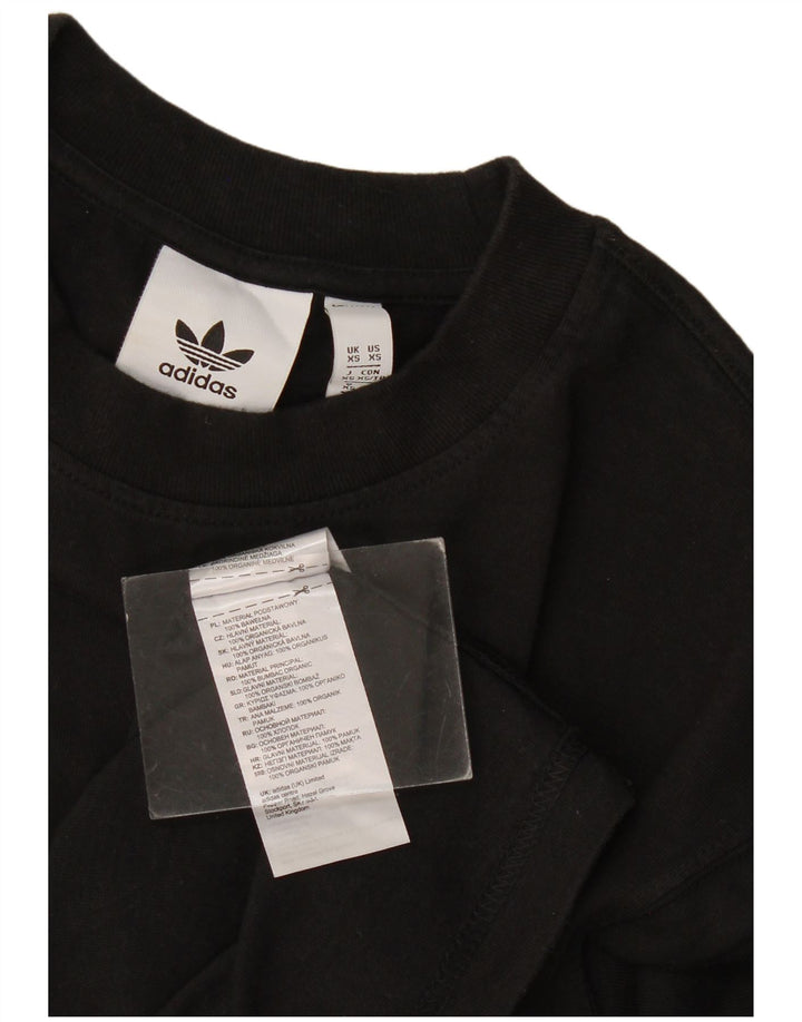 Adidas Herre T-Shirt Top XS Sort Bomuld