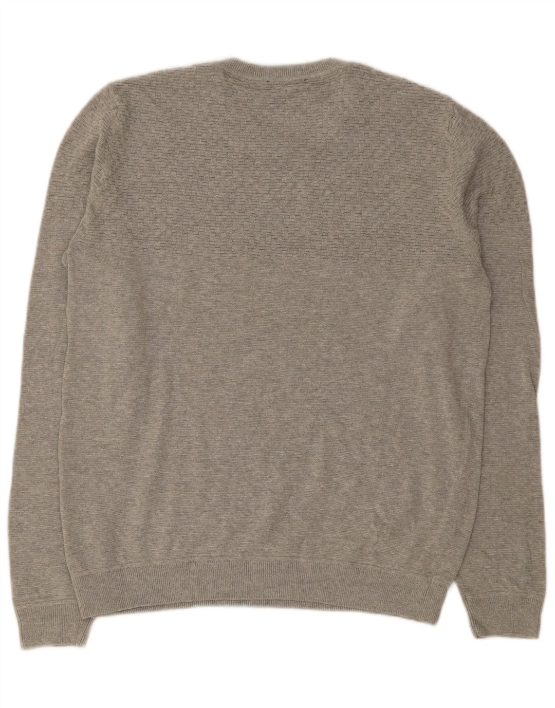 Jack & Jones herre sweater med rund hals, stor grå bomuld