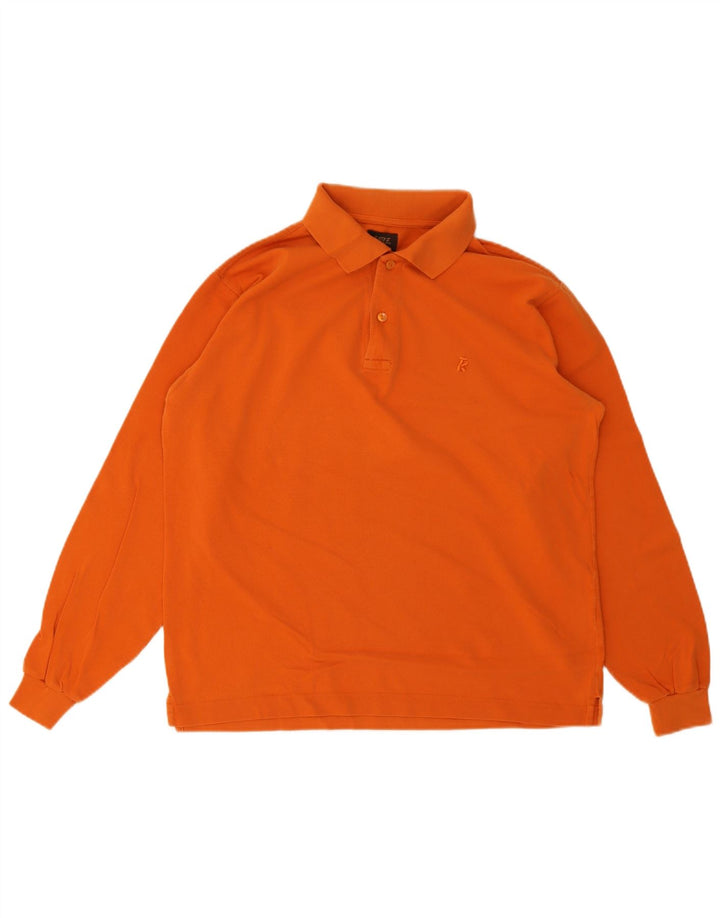 Rifle Langærmet herre poloshirt Medium Orange Bomuld