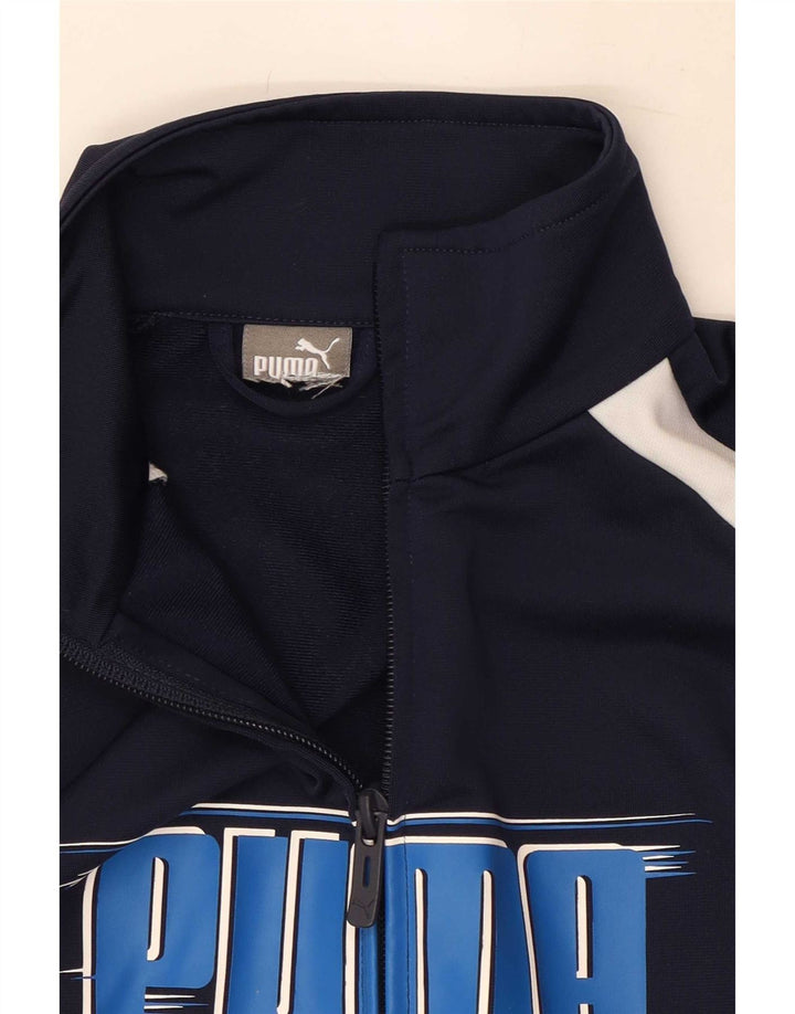 Puma Herre grafisk træningsdragt Top jakke Small Navy Blue Colourblock
