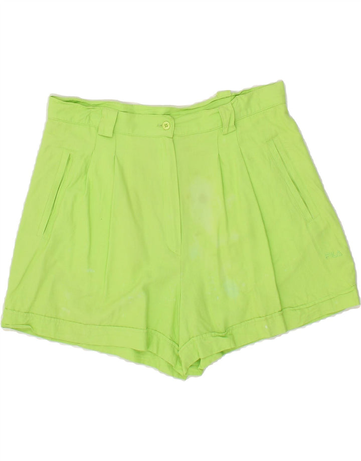 FILA Womens Pegged Chino Shorts US 12 Large W32 Green Vintage Fila and Second-Hand Fila from Messina Hembry 