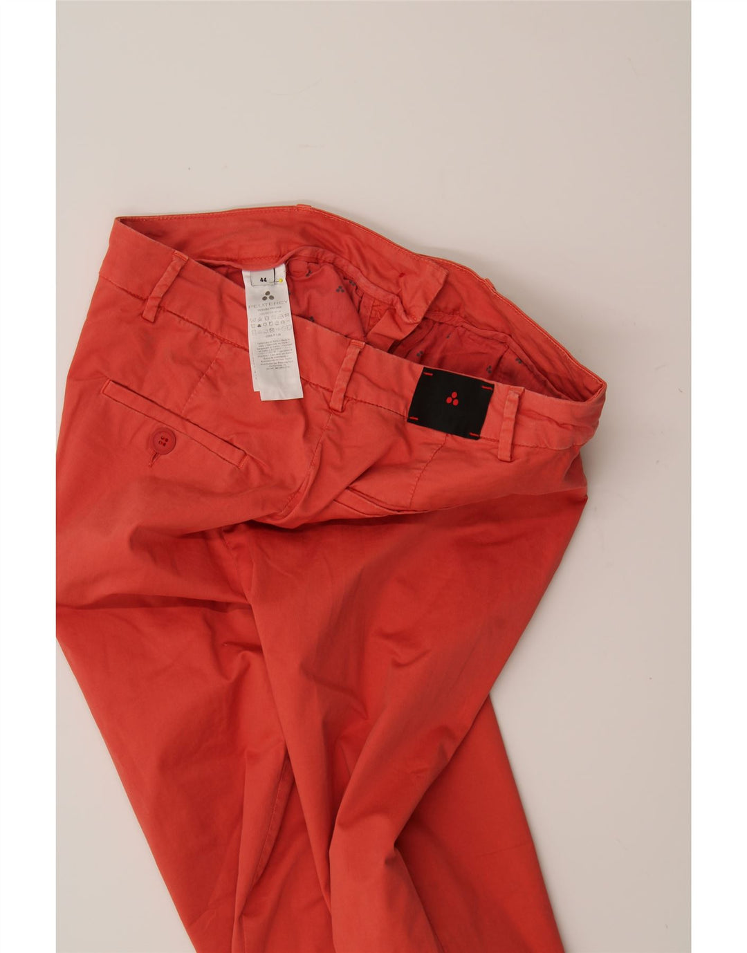 PEUTEREY Womens Slim Chino Trousers IT 44 Medium W32 L28 Red Cotton Vintage PEUTEREY and Second-Hand PEUTEREY from Messina Hembry 