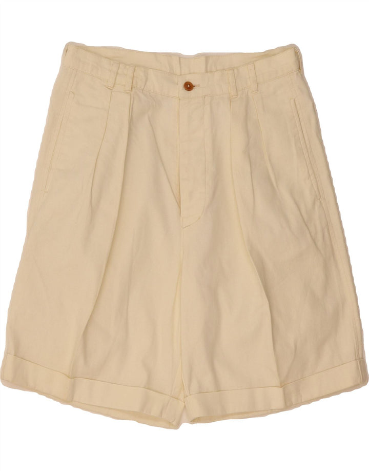 OUTRAGE Womens Pegged Chino Shorts UK 16 Large W28 Beige Vintage Outrage and Second-Hand Outrage from Messina Hembry 