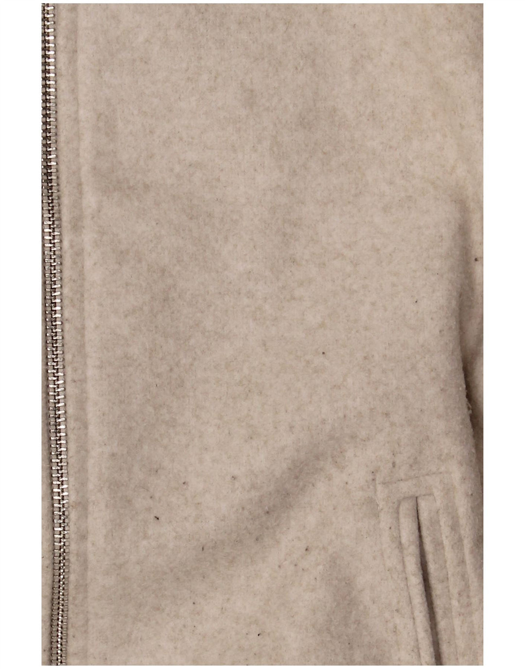 Zara Womens Crop Oversized Bomber Jacket UK 10 Small Beige Polyester
