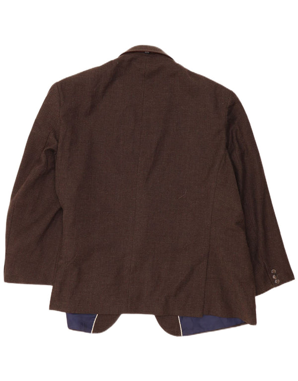 Marks & Spencer Herre 2-knaps blazerjakke UK 52 3XL Brown Houndstooth