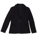 JIGSAW Dame 1 Knap Blazer Jacket UK 8 Small Navy Blue Virgin Wool