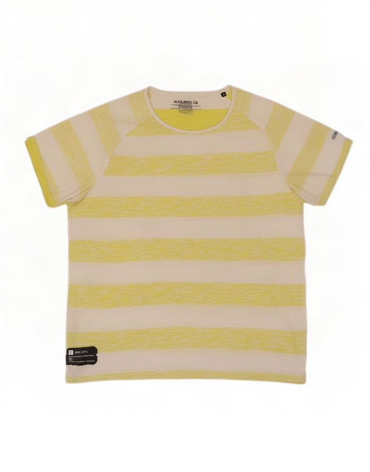 Jack & Jones Herre T-Shirt Top Medium Gul Stribet