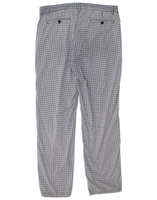 Chervo Straight Chino Bukser IT 50 Large W34 L30 Blå ternet bomuld