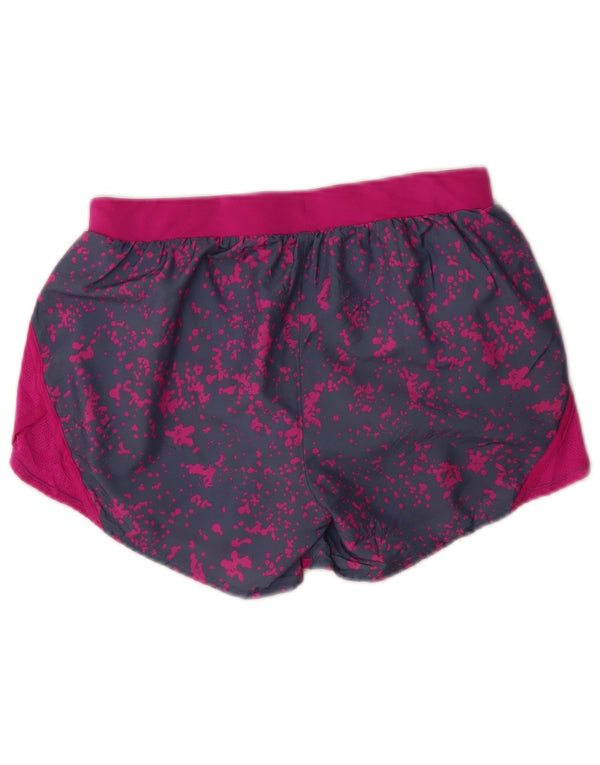Under Armour Womens Heat Gear Sport Shorts UK 8 Small Grey Spotted