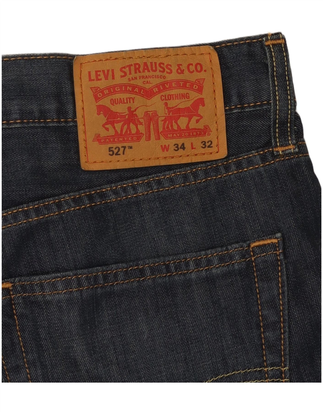 LEVI'S Herre 527 Bootcut Jeans W34 L32 Blå Bomuld