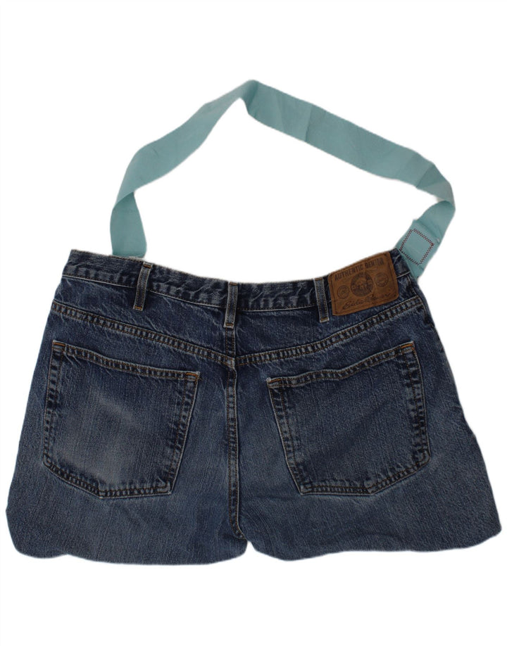 EDDIE BAUER Womens Handmade Denim Shoulder Bag One Size Blue Cotton