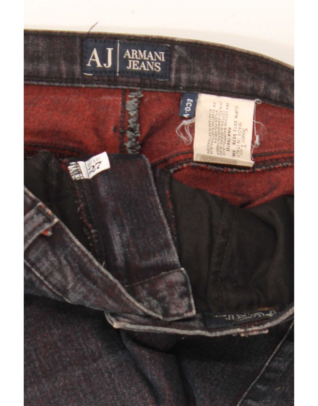 Armani Dame Slim Jeans W27 L32 Sort Bomuld