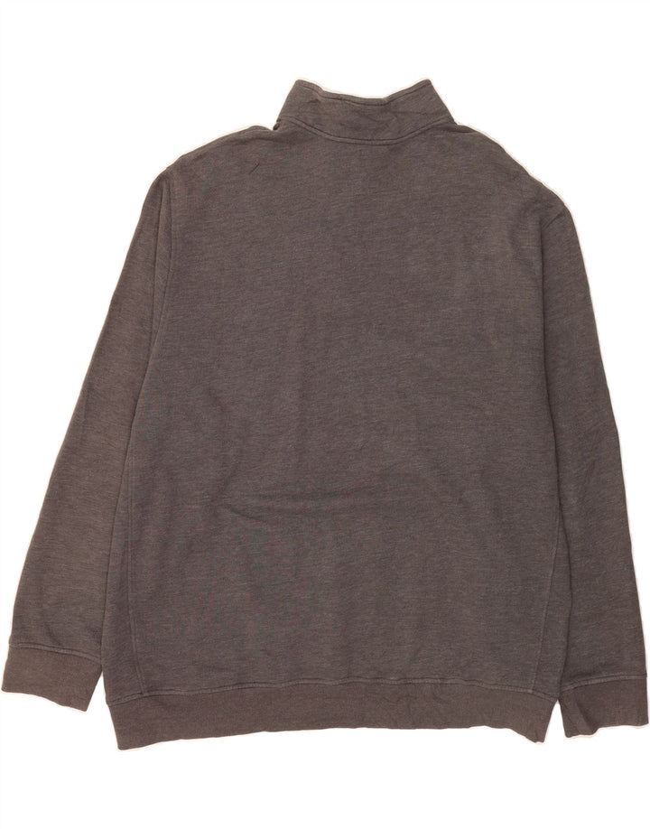 IZOD Mens Zip Neck Sweatshirt Jumper 3XL Grey Cotton Vintage Izod and Second-Hand Izod from Messina Hembry 